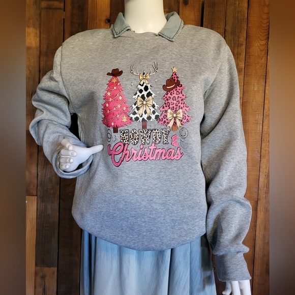 Western Christmas Sweater Howdy Christmas Sweatshirt - Picture 2 of 4